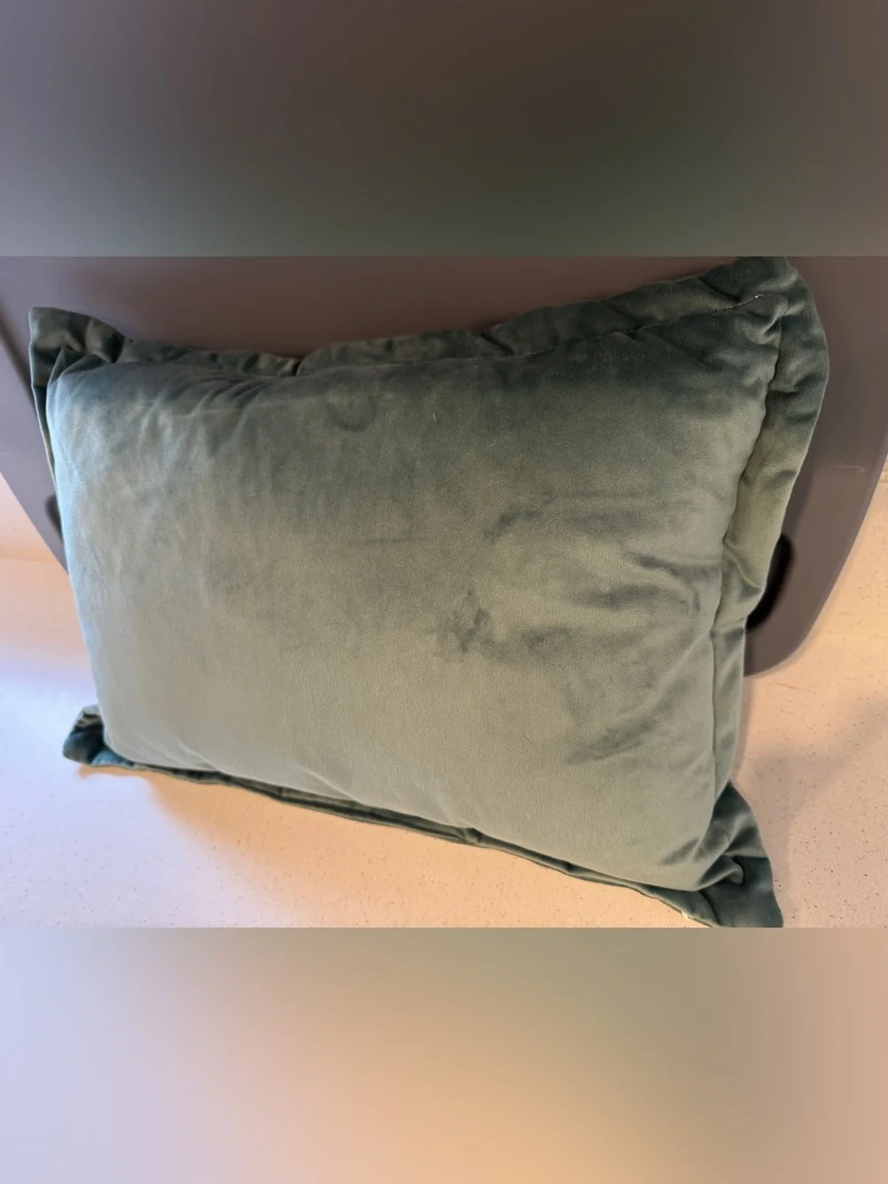 Cost Plus World Market Teal Velvet Accent Pillow